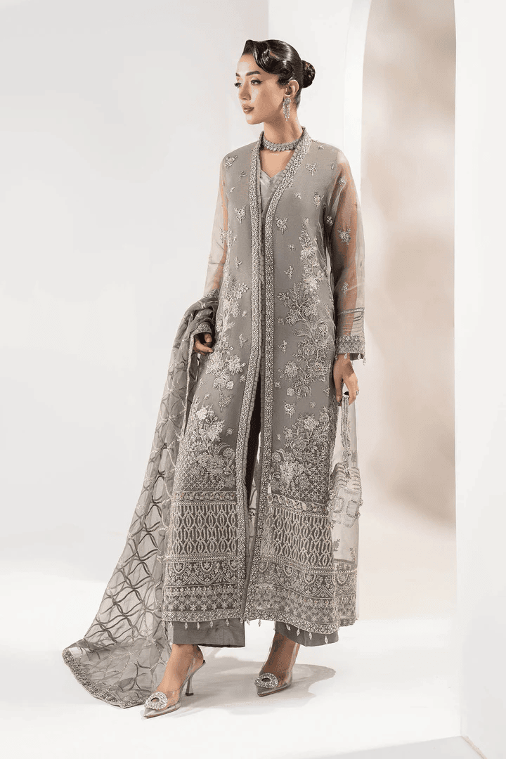 3 Piece Embroidered Organza Suit