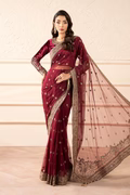 Embroidered Net Saree